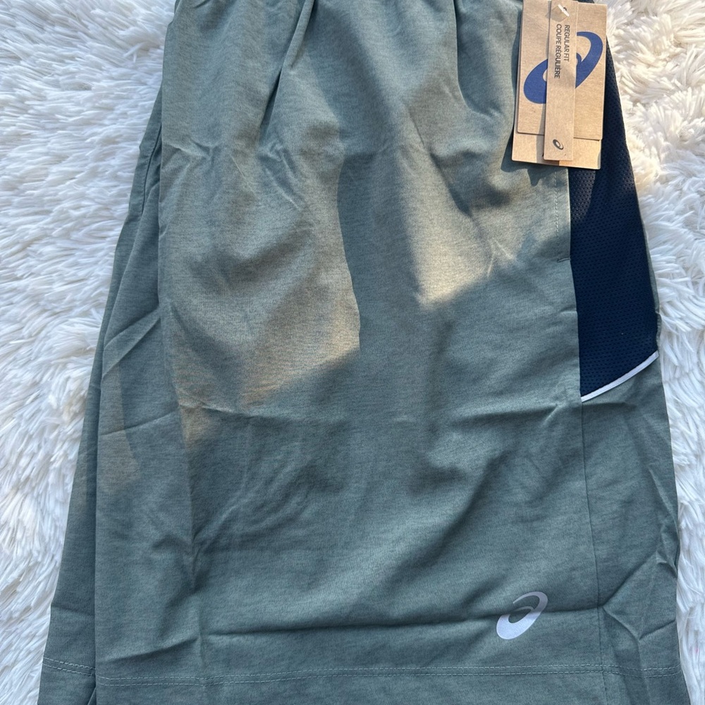 Asics Olive and Navy Sports Shorts New size 2XL